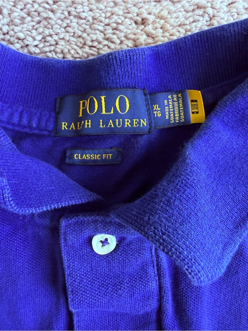 Ralph Lauren vibrant blue Polo Shirt with Embroidered Pony